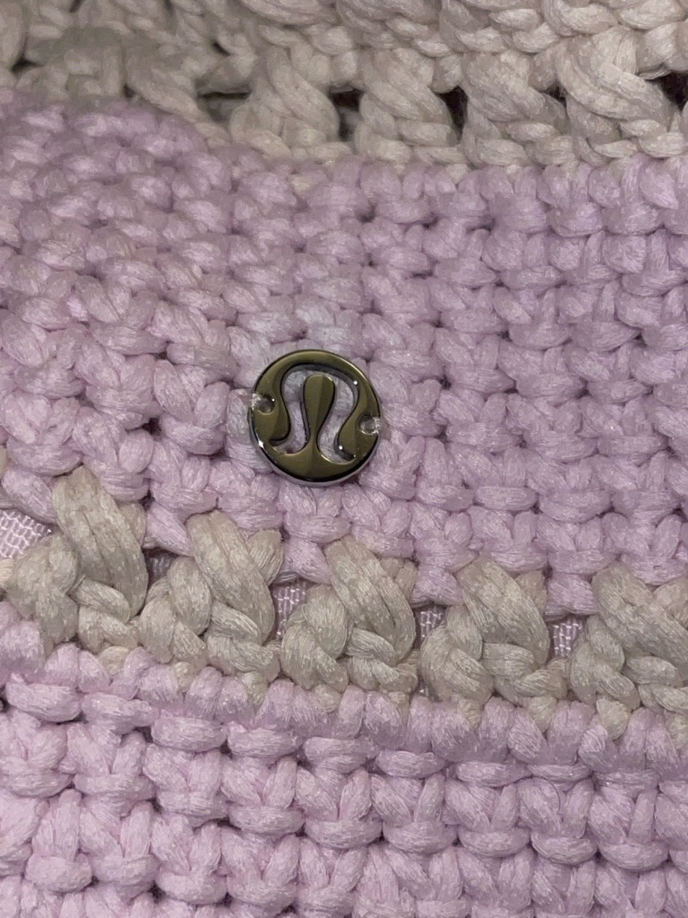 Lululemon Cotton Crochet Bucket Hat in Pink Organza/Light Ivory Size M/L - Picture 8 of 13